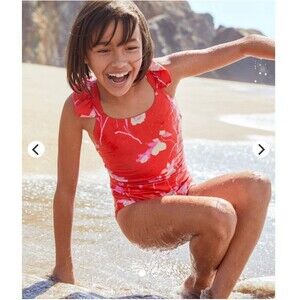 Girls' Maaji Flounce-Sleeve One-Piece Swimsuit Reversible 10 Years Beach Pool